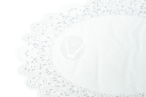 Paper lace doilies, round, d 360 mm, white, 250 pcs/pack, Deco