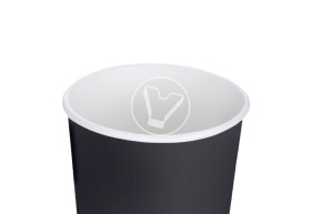 Стакан 350 мл, бумажный, для горячих напитков, черный, Verde Vita