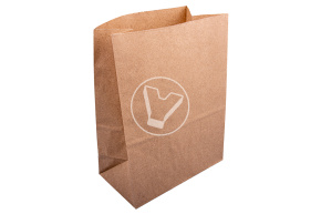 Bag with straight bottom, craft, 220*120*290 mm