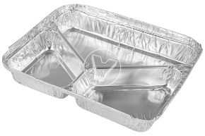 Aluminum container C3, with 3 sections, 225*170*42 mm, Lamina