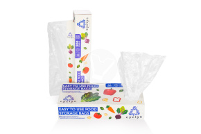 Produce plastic bag in a roll, 25*35cm, 250pcs, transparent Cyclic