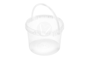 Bucket without lid, transparent, 2300 ml