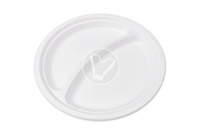 Flat plate, with two sections, white, diameter 225 mm, Verde Vita
