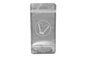 Metallic pouch bag with zip lock, 105*215 mm (35+35), 140 microns, transparent