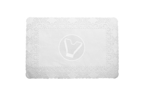 Paper lace doilies, rectangular, 200*300 mm, white, 250 pcs/pack, Deco