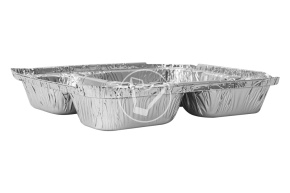 Aluminum container, with 4 sections, 1000 ml, 235*200*42 mm, Lamina