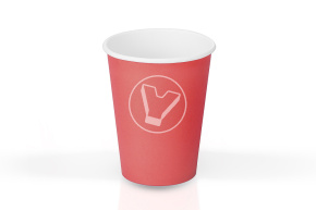 Стакан 350 мл, красный, d 90 мм, Unikscup