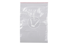 Plastic poly bag with resealable lock, 150*200 mm