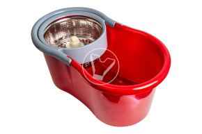 Mop with bucket and wringer 5.5 l, 1 spare wheel included