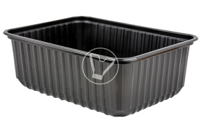 Container 1000 ml, 179*132*61.9 mm, black, Cyclyc