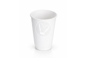 Cтакан бумажный 350 мл, белый, двухслойный, d 90 мм