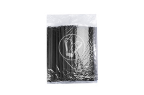 Трубочки без гофроизгиба, черные, d-5, 240мм Yan's