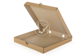 Pizza box, 300*300*40 mm, corrugated, craft