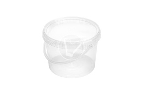 Bucket without lid, transparent, 2300 ml