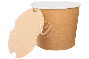 Paper basket 2000 ml, with lid, V 85, craft