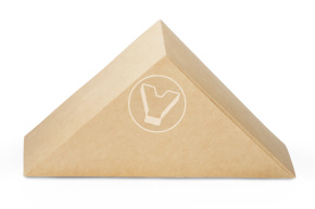 Sandwich packaging Sandwich 60, 130*130*60 mm, craft, triangular, DoECO