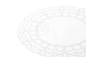 Paper lace doilies, round, d 260 mm, white, 250 pcs/pack, Deco