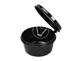 Sauce bowl with combined lid, black, 80 ml