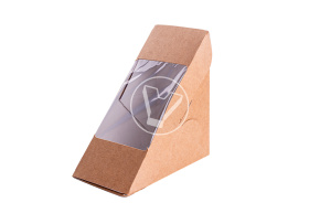 Sandwich packaging Sandwich 70, 125*125*70 mm, craft