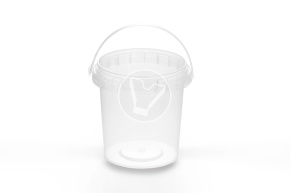 Jar with handle and lid, d-118, 850ml, transparent