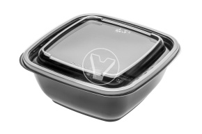 Container SpK-1616, 750 ml, black (K450, F75), StirolPlast