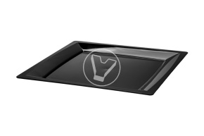 Тарелка квадратная, плоская, 172*172 мм, черная