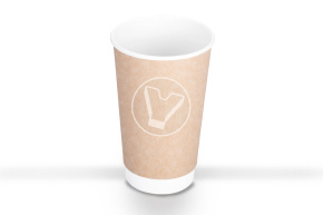 Cup, 400 ml, kraft double-layer