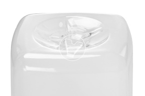 Square bottle with wide neck without lid, 500ml, transparent