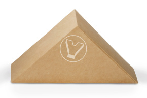 Sandwich packaging Sandwich 60, 130*130*60 mm, craft, triangular, DoECO