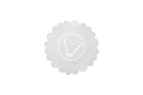 Paper lace doilies, round, d 140 mm, white, 250 pcs/pack, Deco