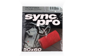 Салфетка микрофибра для пола 50*60 см., 220 гсм SyncPro (красная)