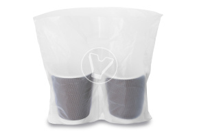 Cup holder package with handle, 2 compartments