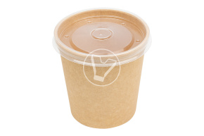 Kraft soup bowl without lid EcoSoup, 480 ml, Verde Vita