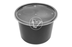 Soup container K115, 500 ml, black, without lid