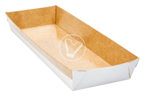 Лоток BAKEBOX, 550 мл, 235/220*105/75*80/30 мм, крафт