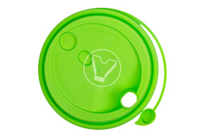 Lid with plug, light green matte, d 90 mm