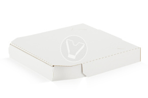 Pizza box, 250*250*40 mm, corrugated, white