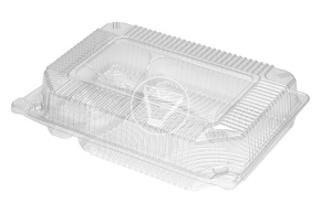 Container with combined lid RK-30/4, transparent, 220*155*58 mm