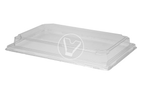 Lid to the bottom for sushi SpK-25, transparent, 242*168*30 mm