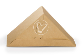 Sandwich packaging Sandwich 60, 130*130*60 mm, craft, triangular, DoECO
