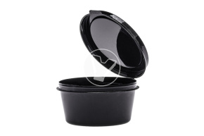 Sauce bowl with combined lid, black, 50 ml