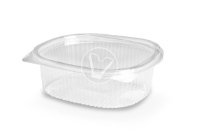 Oval container for salad RKS-500, transparent