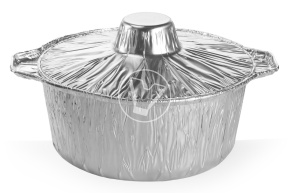 Форма алюминиевая "Кастрюля" с крышкой Y252, 2300 мл, 252*160*98 мм, Lamina
