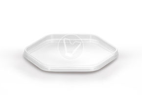 Honey jar, 250ml, hexagonal with lid 