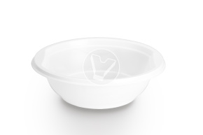 Тарелка глубокая 475 мл., белая в пленке 