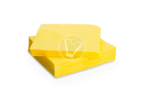 Салфетки 24*24 см желтые, 1 слой, 400 шт/уп