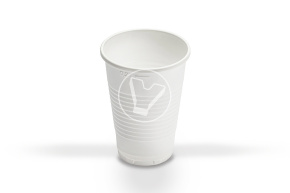 Plastic cup, white, 200 ml