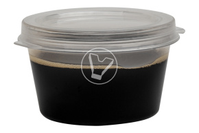 Sauce bowl with combined lid, transparent, 30 ml