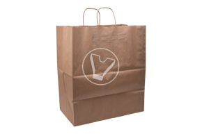 Bag with twisted handles, craft, 320*200*370 mm