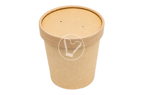 Kraft soup bowl without lid EcoSoup, 480 ml, Verde Vita